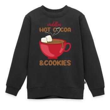 Cadeaux de Noël Noël - Sweat Premium enfant bio - noir - Devant - AI Model Kid Female (0cm)