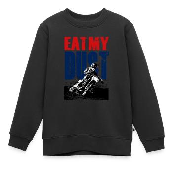 MANGE MON DIRT BIKE POUSSIÈRE - Sweat Premium enfant bio - noir - Devant - AI Model Kid Female (0cm)