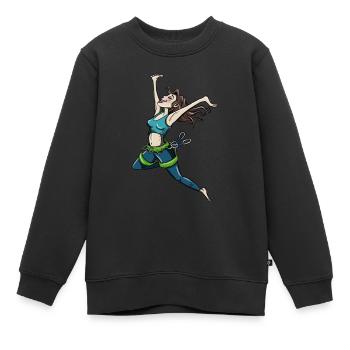 Ascension réussie - Sweat Premium enfant bio - noir - Devant - AI Model Kid Female (0cm)