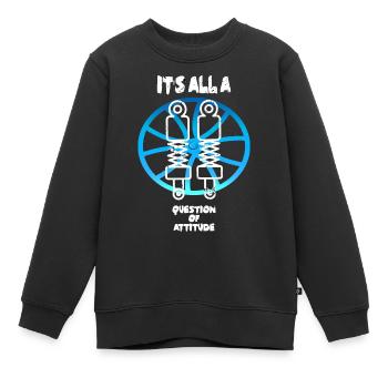 Fahrwerk Einstellung - Kinder Premium Organic Sweatshirt - Schwarz - Vorne - AI Model Kid Female (0cm)