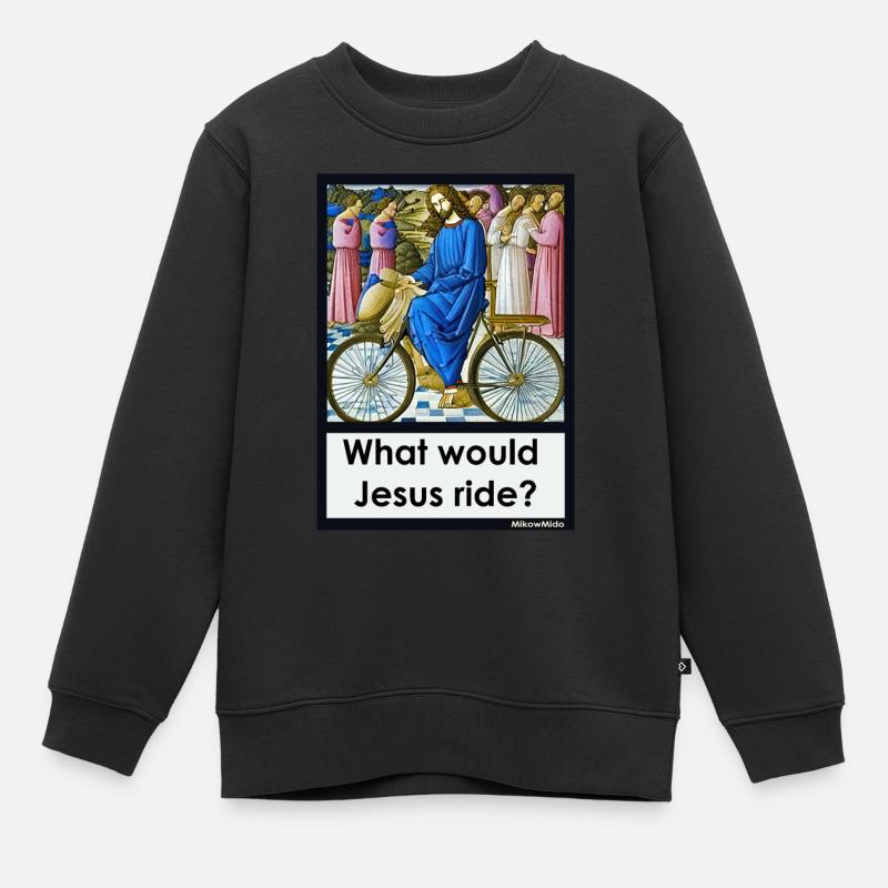 Que monterait Jésus ? - Sweat Premium enfant bio - noir