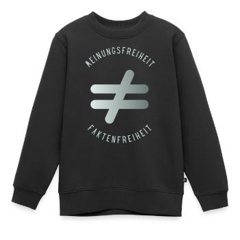 Meinungsfreiheit nicht Faktenfreiheit 4 - Kinder Premium Organic Sweatshirt - Schwarz - Vorne - AI Model Kid Female (0cm)