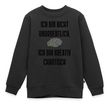 Spruch 6 - Kinder Premium Organic Sweatshirt - Schwarz - Vorne - AI Model Kid Female (0cm)