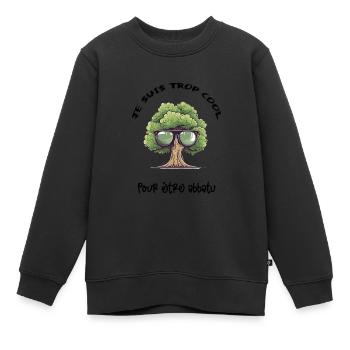 Arbre avec des lunettes de soleil - Sweat Premium enfant bio - noir - Devant - AI Model Kid Female (0cm)