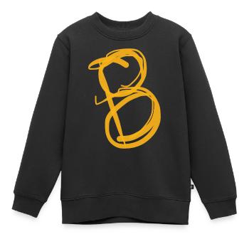 Baby mit Anfangsbuchstaben B - Kinder Premium Organic Sweatshirt - Schwarz - Vorne - AI Model Kid Female (0cm)