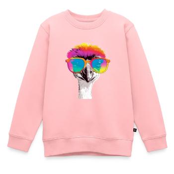 Oni l'autruche - Sweat Premium enfant bio - rose - Devant - AI Model Kid Female (0cm)