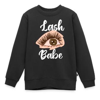 Wimpern-Babe - Kinder Premium Organic Sweatshirt - Schwarz - Vorne - AI Model Kid Female (0cm)