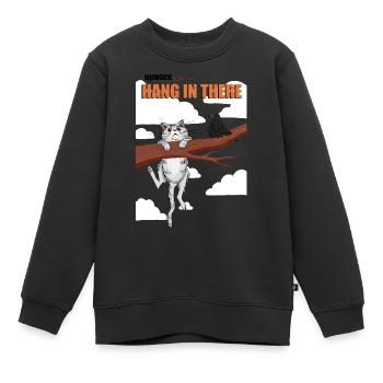 Hang in there 04 - Kinder Premium Organic Sweatshirt - Schwarz - Vorne - AI Model Kid Female (0cm)