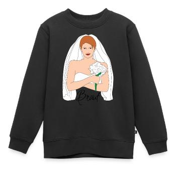 braut braun 1 - Kinder Premium Organic Sweatshirt - Schwarz - Vorne - AI Model Kid Female (0cm)