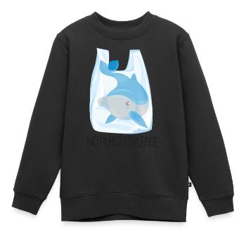 Bitte kein Plastik - Dolphin - Kinder Premium Organic Sweatshirt - Schwarz - Vorne - AI Model Kid Female (0cm)