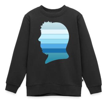 Fond profil N°4 - Sweat Premium enfant bio - noir - Devant - AI Model Kid Female (0cm)