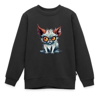 Ougo le streum - Sweat Premium enfant bio - noir - Devant - AI Model Kid Female (0cm)