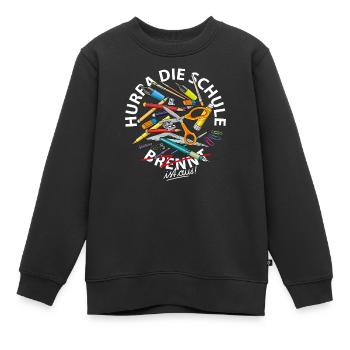 Hurra die Schule ist aus - Kinder Premium Organic Sweatshirt - Schwarz - Vorne - AI Model Kid Female (0cm)