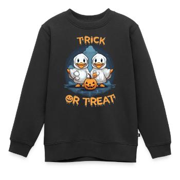 Halloween Geese Collecting Candy Trick or Treat - Kids Premium Organic Sweatshirt - black - Front - AI Model Kid Female (0cm)