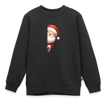 Santa Claus Weihnachten - Kinder Premium Organic Sweatshirt - Schwarz - Vorne - AI Model Kid Female (0cm)