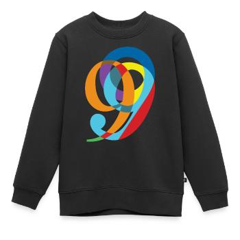 Nine 9 - Kids Premium Organic Sweatshirt - black - Front - AI Model Kid Female (0cm)