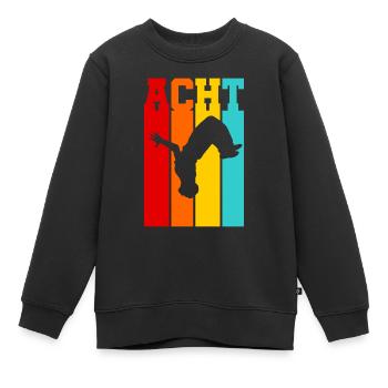 Acht Jahre Alt - Geburtstag - Alter - Hip Hop - Kinder Premium Organic Sweatshirt - Schwarz - Vorne - AI Model Kid Female (0cm)