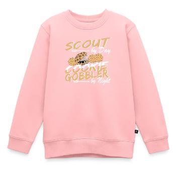 Pfadfinder bei Tag Keksfresser bei Nacht - Kinder Premium Organic Sweatshirt - Rosa - Vorne - AI Model Kid Female (0cm)