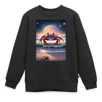 Sternzeichen Krebs - Kinder Premium Organic Sweatshirt - Schwarz - Vorne - AI Model Kid Female (0cm)