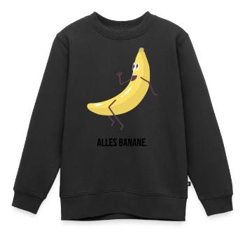 Alles Banane. - Kinder Premium Organic Sweatshirt - Schwarz - Vorne - AI Model Kid Female (0cm)