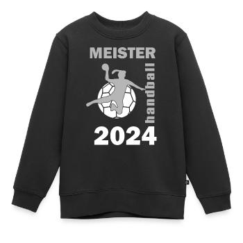 Frauenhandball Meister 2024 Handball - Kinder Premium Organic Sweatshirt - Schwarz - Vorne - AI Model Kid Female (0cm)