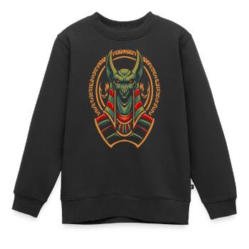 Hiéroglyphe égyptien drapeau du Nil pyramide du pharaon Le Caire - Sweat Premium enfant bio - noir - Devant - AI Model Kid Female (0cm)
