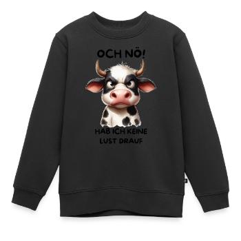 Die lustlose Kuh - Kinder Premium Organic Sweatshirt - Schwarz - Vorne - AI Model Kid Female (0cm)