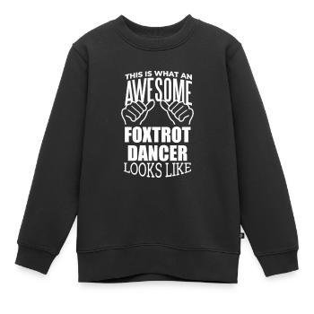 Foxtrot Foxtrot Foxtrot - Sweat Premium enfant bio - noir - Devant - AI Model Kid Female (0cm)