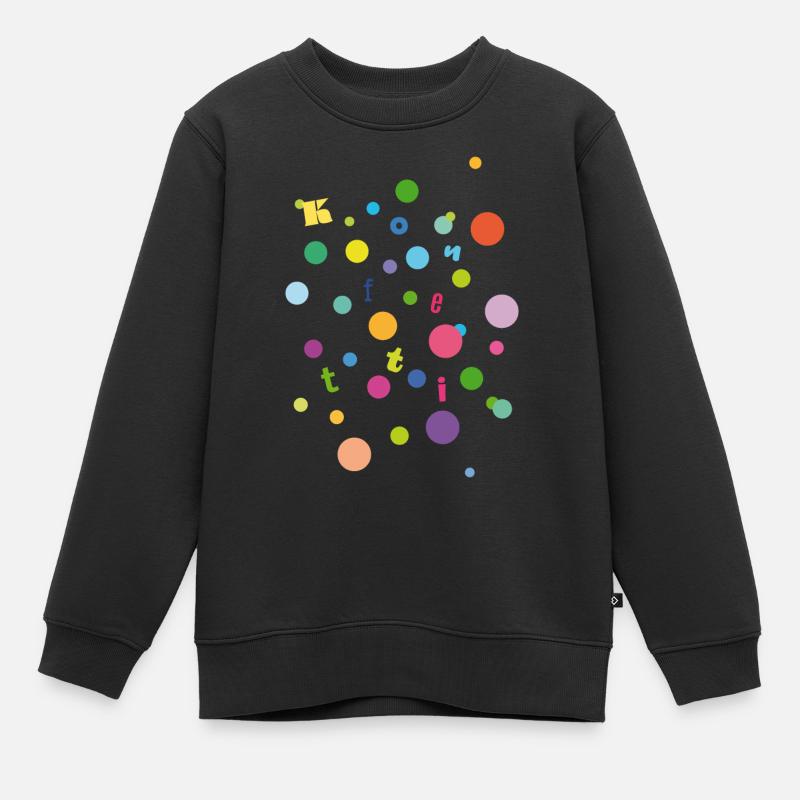 Konfetti - Kinder Premium Organic Sweatshirt - Schwarz