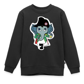 NAPO GANESH - Sweat Premium enfant bio - noir - Devant - AI Model Kid Female (0cm)