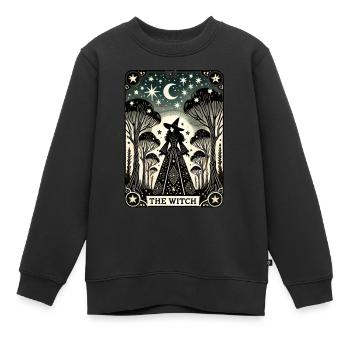 Die Hexe - Kinder Premium Organic Sweatshirt - Schwarz - Vorne - AI Model Kid Female (0cm)