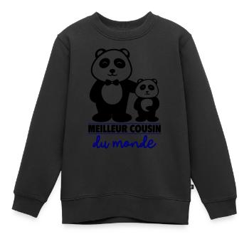 meilleur cousin - Sweat Premium enfant bio - noir - Devant - AI Model Kid Female (0cm)
