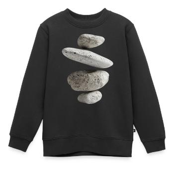 Pierres - Sweat Premium enfant bio - noir - Devant - AI Model Kid Female (0cm)