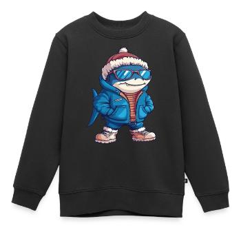 Hai Cool Bande Dessinée - Sweat Premium enfant bio - noir - Devant - AI Model Kid Female (0cm)