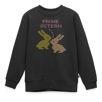 Frohe Ostern - Kinder Premium Organic Sweatshirt - Schwarz - Vorne - AI Model Kid Female (0cm)