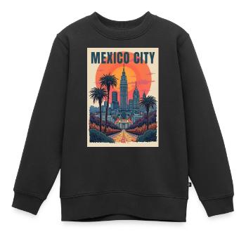 Mexiko-Stadt – Zócalo und Aztekische Geschichte - Kinder Premium Organic Sweatshirt - Schwarz - Vorne - AI Model Kid Female (0cm)
