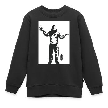Sprayer - Kids Premium Organic Sweatshirt - black - Front - AI Model Kid Female (0cm)