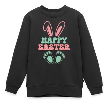 Joyeuses Pâques - Sweat Premium enfant bio - noir - Devant - AI Model Kid Female (0cm)