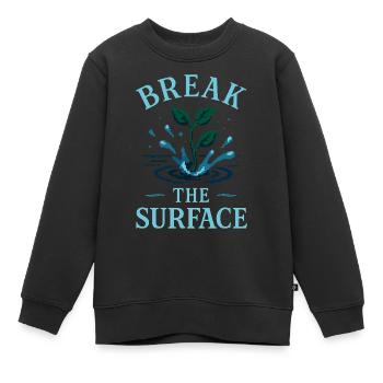 Durch die Oberfläche – Wachsen durch Widerstand - Kinder Premium Organic Sweatshirt - Schwarz - Vorne - AI Model Kid Female (0cm)