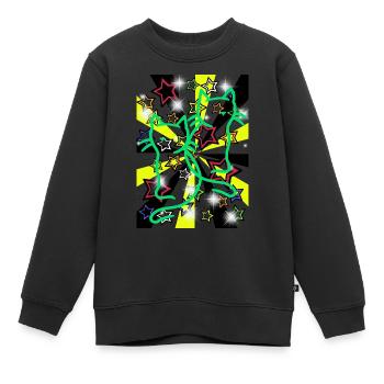 Retro Katze Katzen 60er Vintage - Kinder Premium Organic Sweatshirt - Schwarz - Vorne - AI Model Kid Female (0cm)