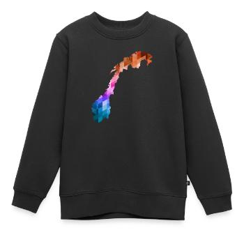 Norvège - Norvège - Norvège - Drapeau - Scandinavie - Sweat Premium enfant bio - noir - Devant - AI Model Kid Female (0cm)