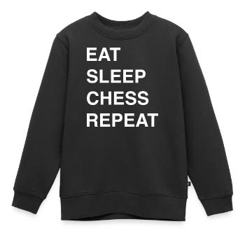 Schach Idee und Chess Sprüche - Kinder Premium Organic Sweatshirt - Schwarz - Vorne - AI Model Kid Female (0cm)