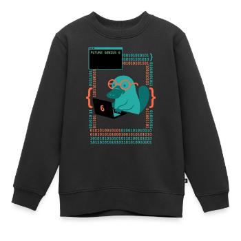 Future Genius 6 Schnabeltier - Kinder Premium Organic Sweatshirt - Schwarz - Vorne - AI Model Kid Female (0cm)