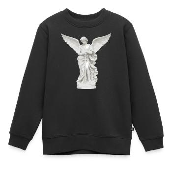 Himmlischer Schutzengel mit Schwert - Kinder Premium Organic Sweatshirt - Schwarz - Vorne - AI Model Kid Female (0cm)