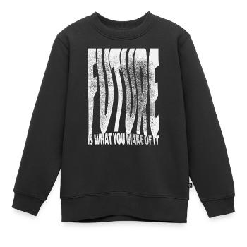 Future Is What You Make Of It - Kids Premium Organic Sweatshirt - black - Front - AI Model Kid Female (0cm)