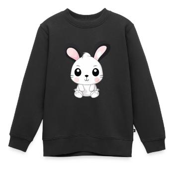 Kleiner Hase - Kinder Premium Organic Sweatshirt - Schwarz - Vorne - AI Model Kid Female (0cm)