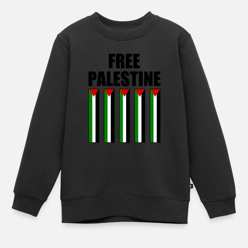 Free palestine - Sweat Premium enfant bio - noir