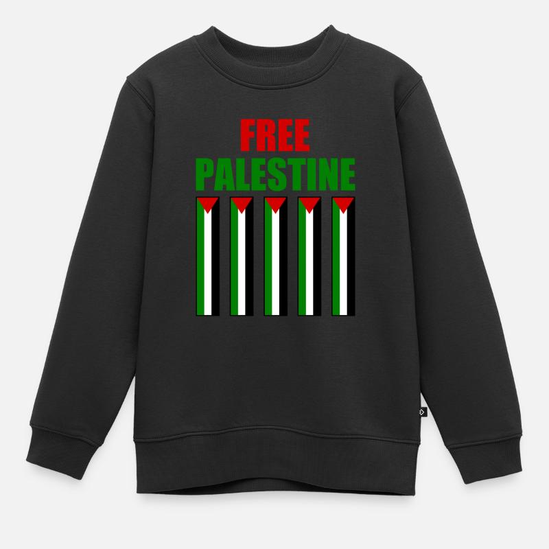 Free palestine - Kinder Premium Organic Sweatshirt - Schwarz