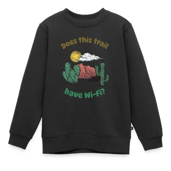 Ce sentier dispose-t-il d’une connexion Wi-Fi - Desert Hiking ? - Sweat Premium enfant bio - noir - Devant - AI Model Kid Female (0cm)