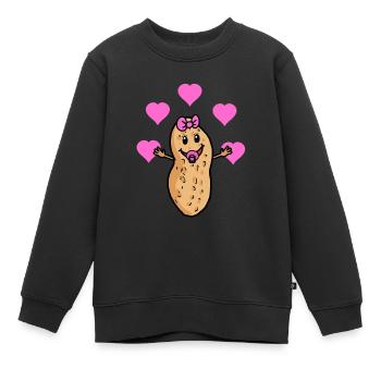 Cacahuète chaude Bébé Parents Grands-parents Dessin - Sweat Premium enfant bio - noir - Devant - AI Model Kid Female (0cm)